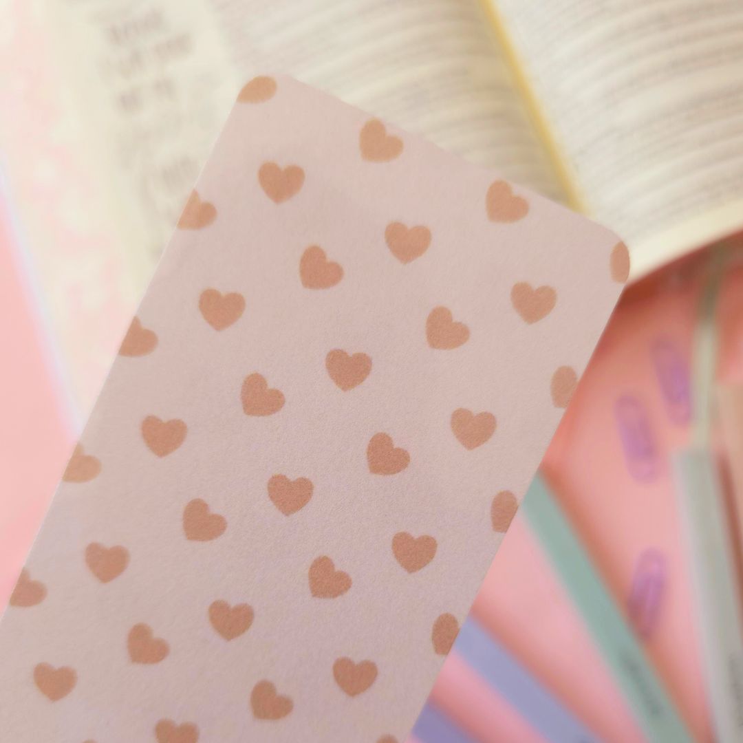 Brown Hearts Bookmark