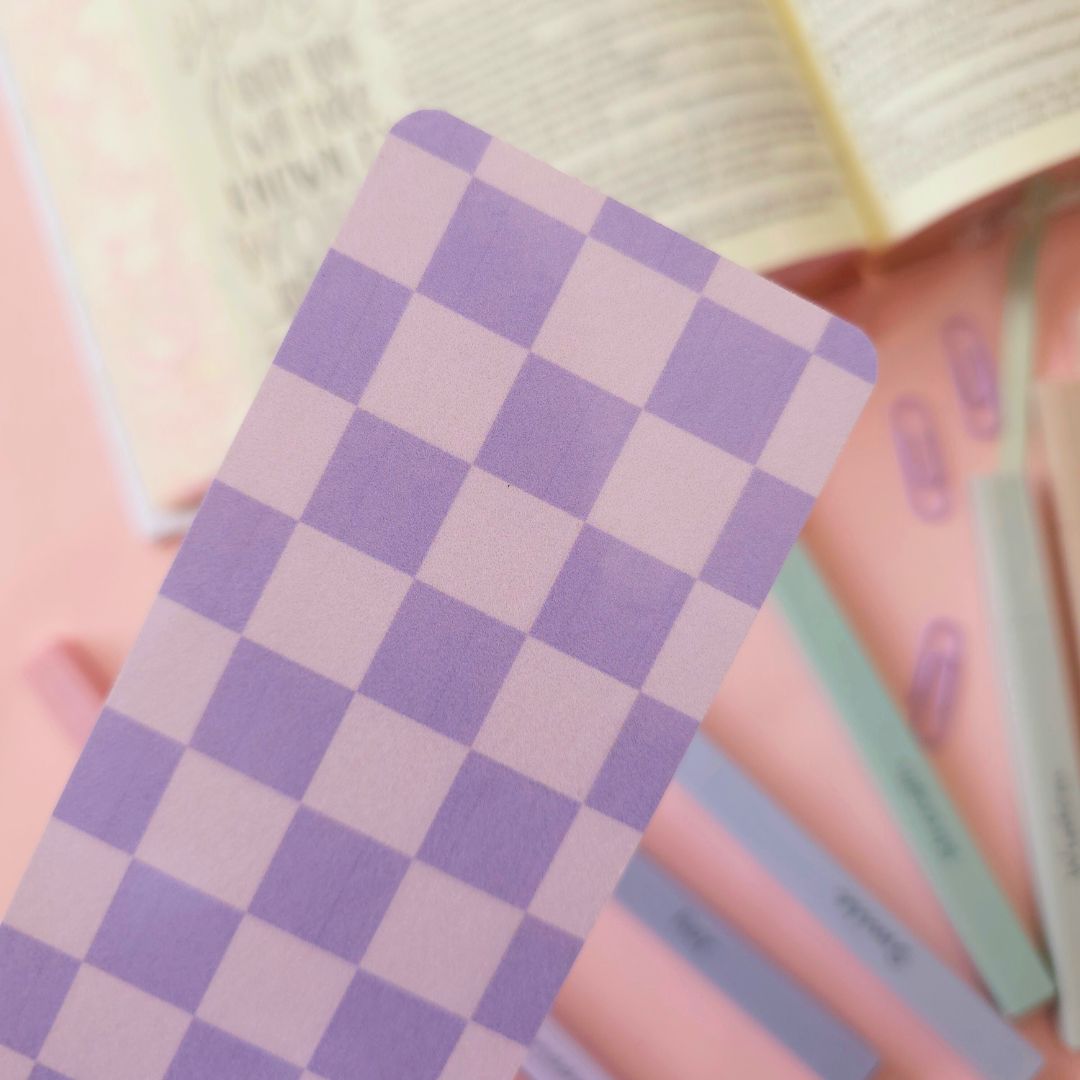Purple Checker Bookmark
