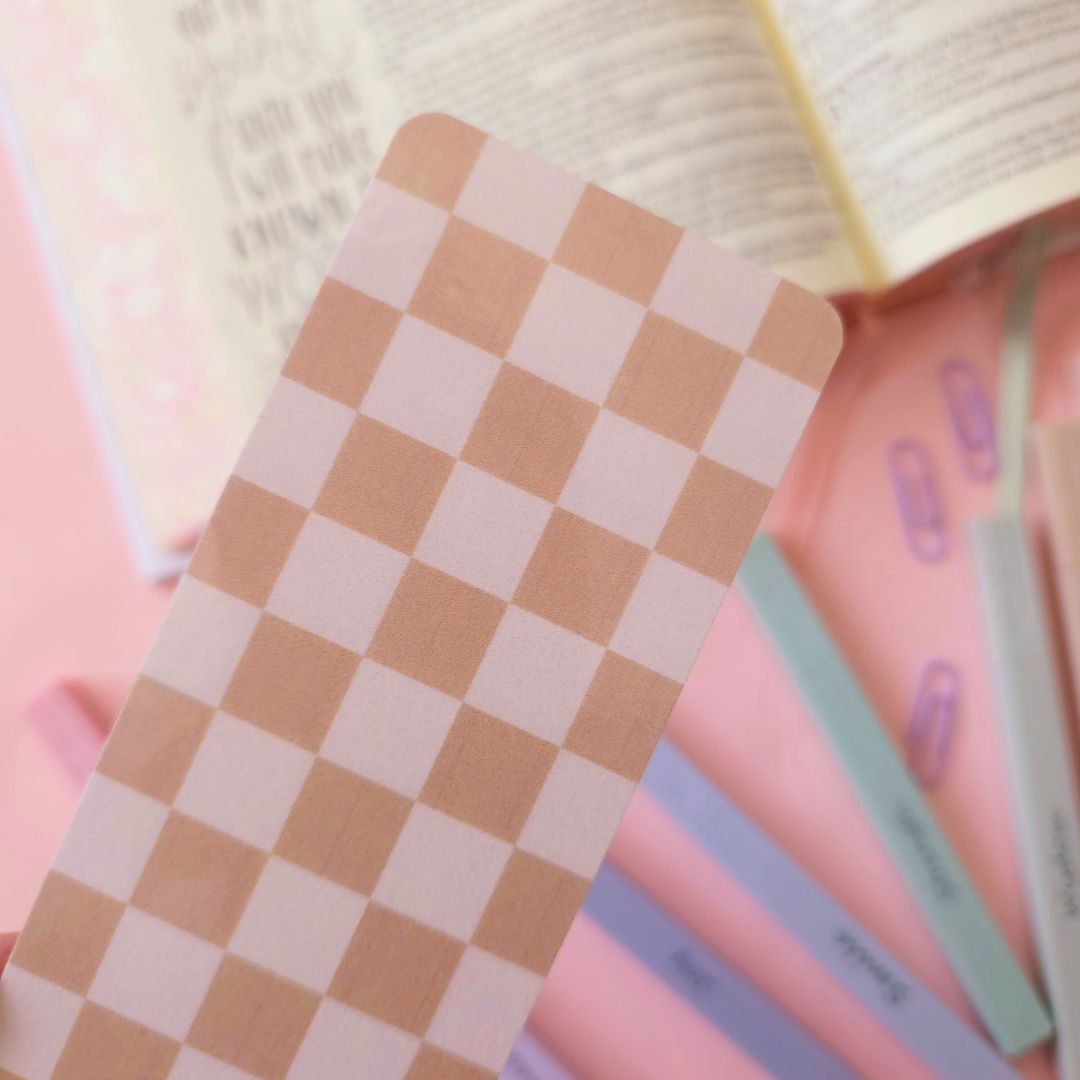 Tan Checker Bookmark