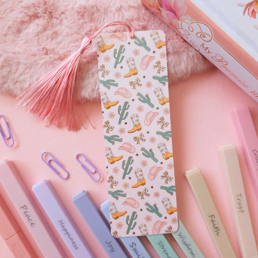 Pink CowGirl Bookmark