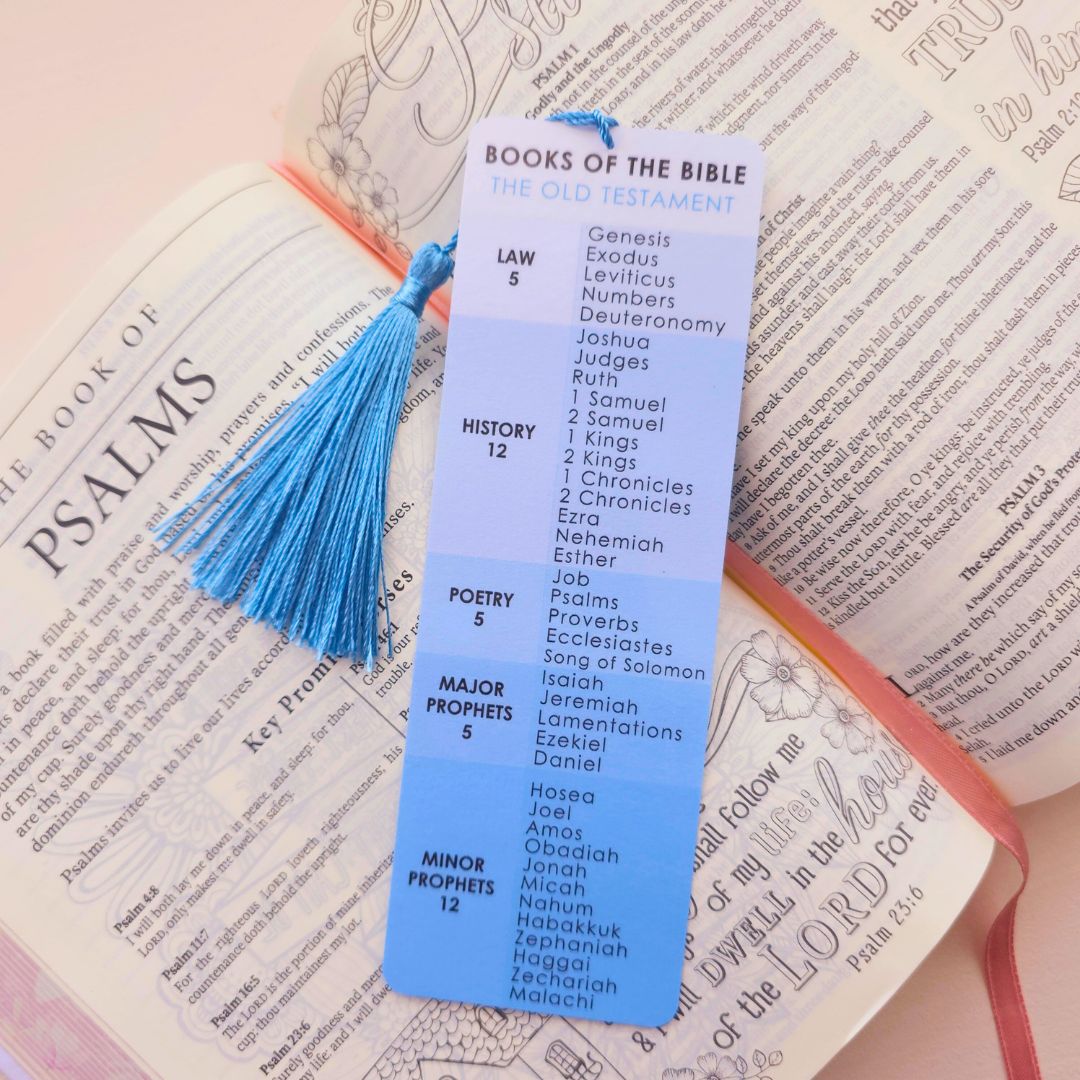 Books of the Bible Bookmark - Blue