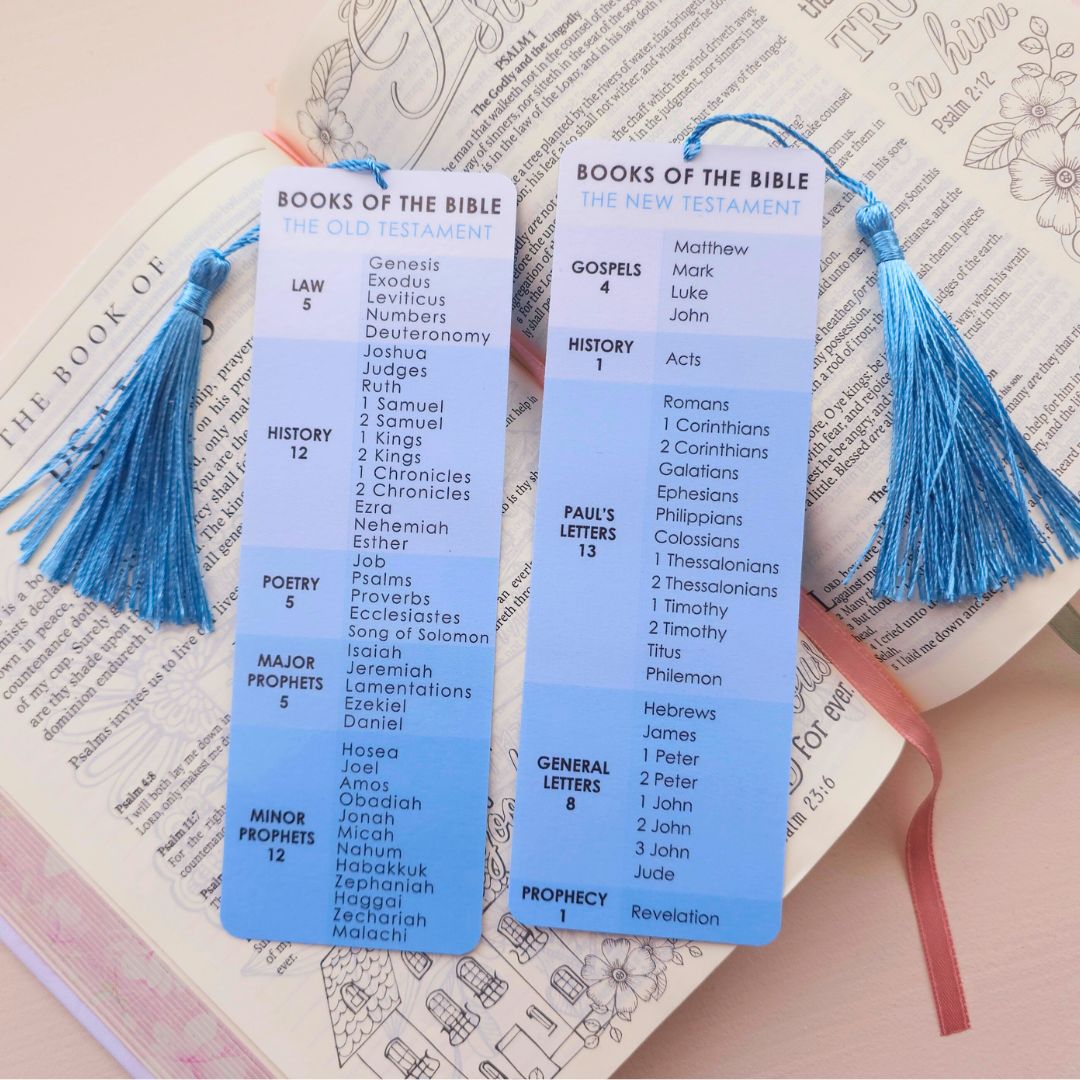 Books of the Bible Bookmark - Blue