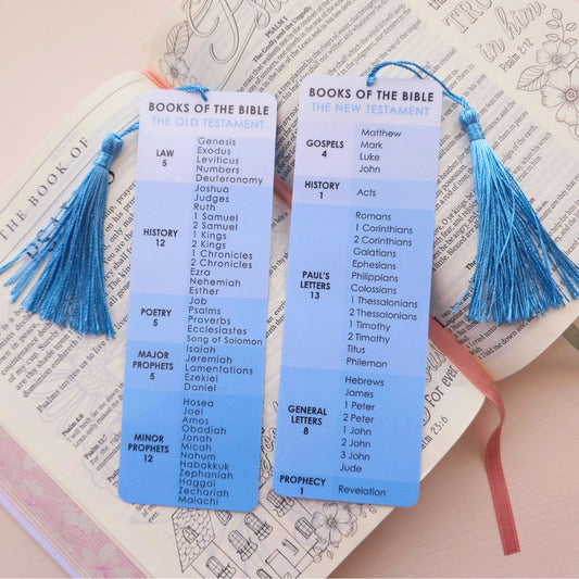Books of the Bible Bookmark - Blue