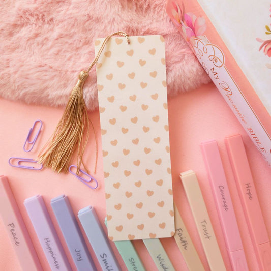 Brown Hearts Bookmark