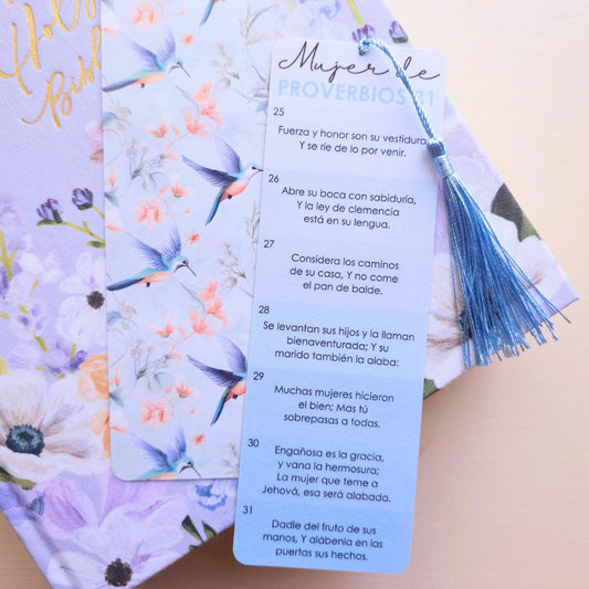 Proverbios 31 Bookmark - Blue