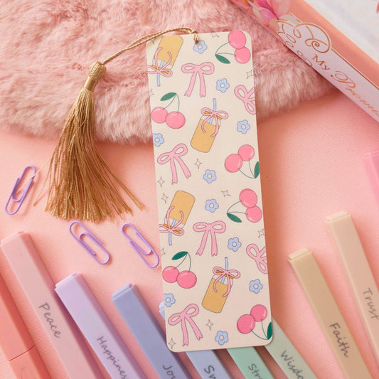 Tan Coffee Bow Bookmark
