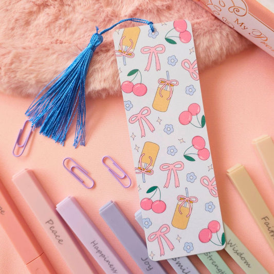 Blue Coffee Bow Bookmark