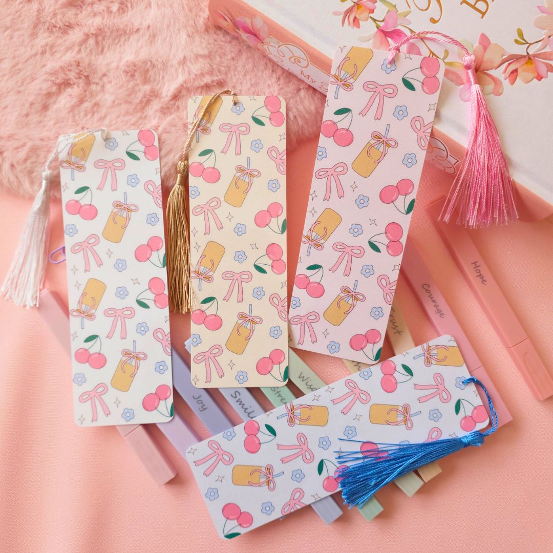 White Coffee Bow Bookmark