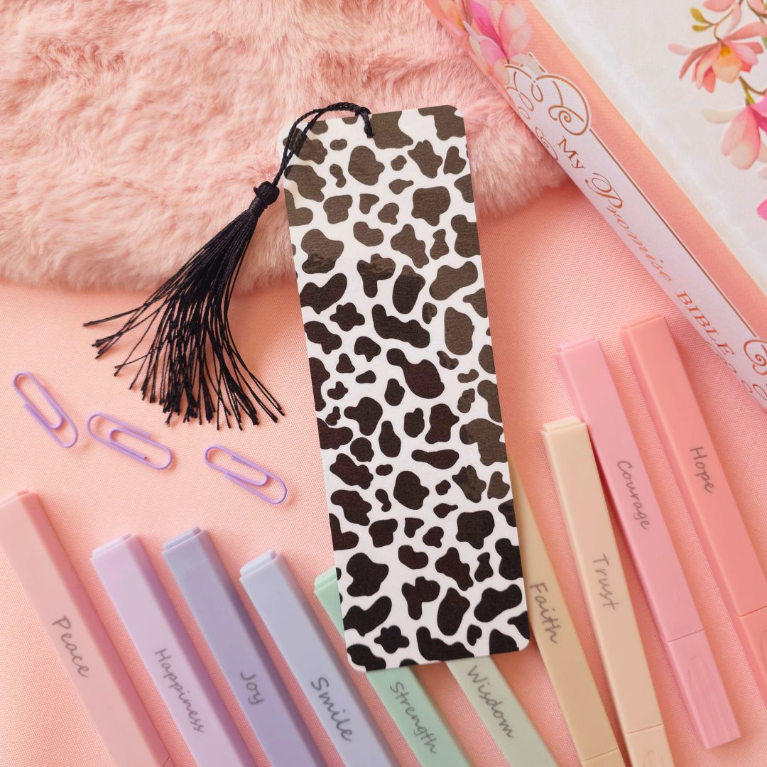 Cow Print Bookmark