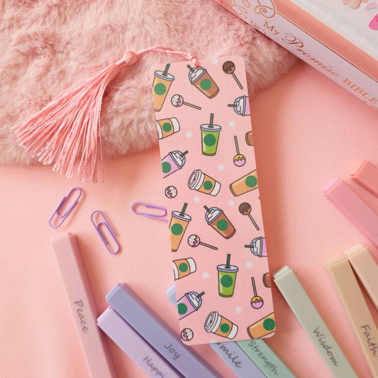 Pink Coffee Bookmark