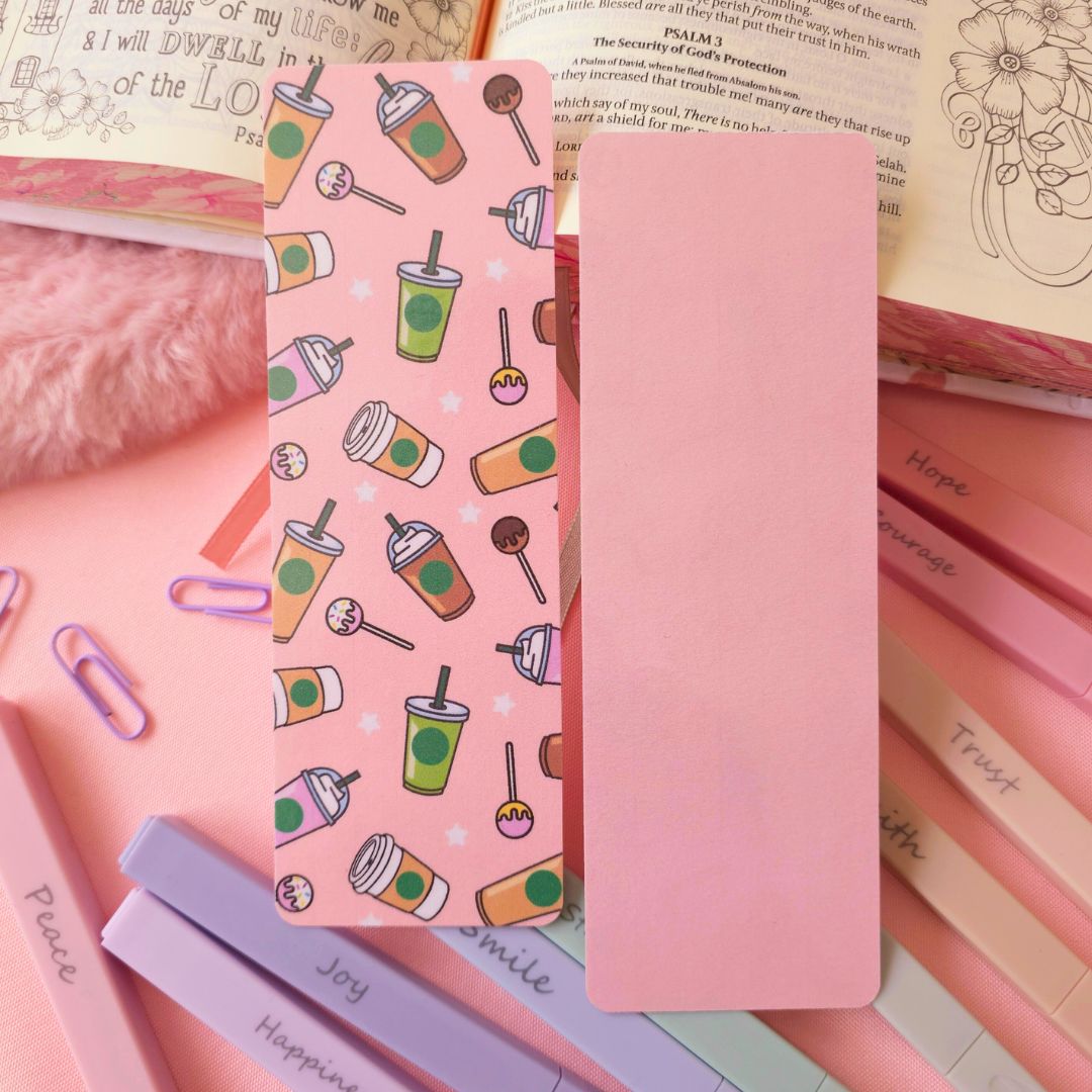 Pink Coffee Bookmark