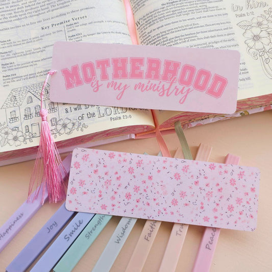 MotherHood is my Ministry Bookmark - Pink