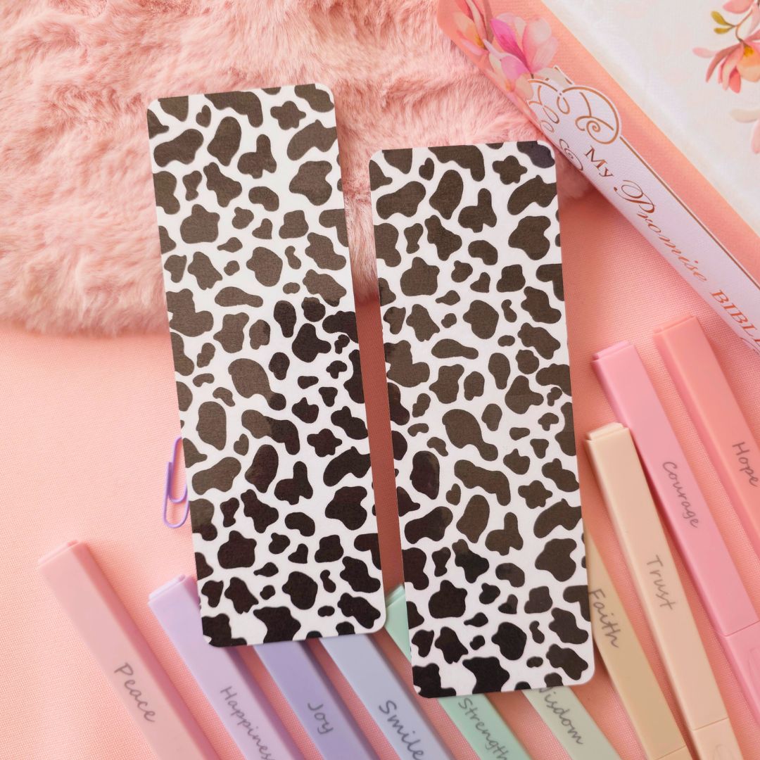 Cow Print Bookmark