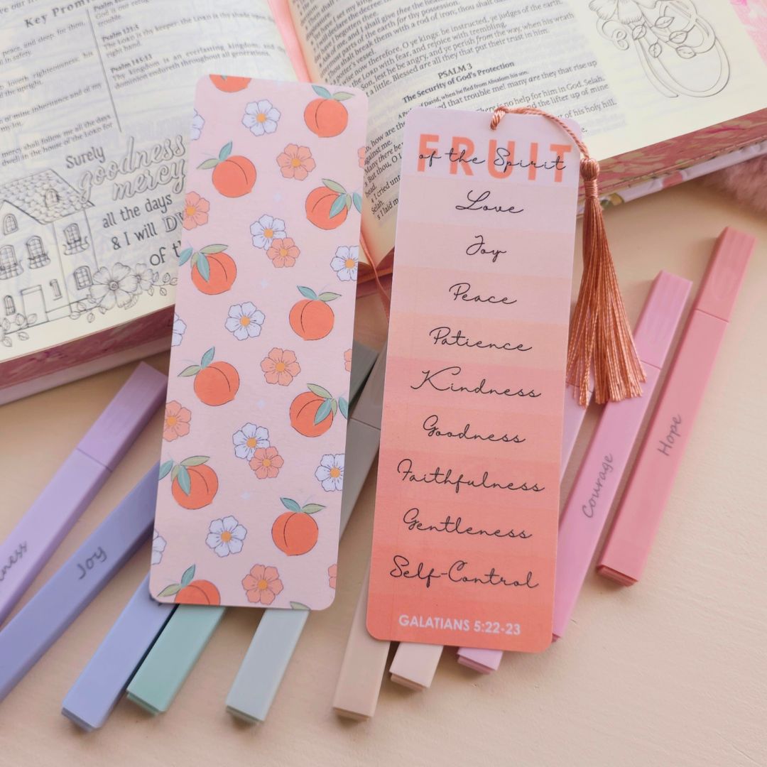 Fruit of the Spirit Bookmark - Peach
