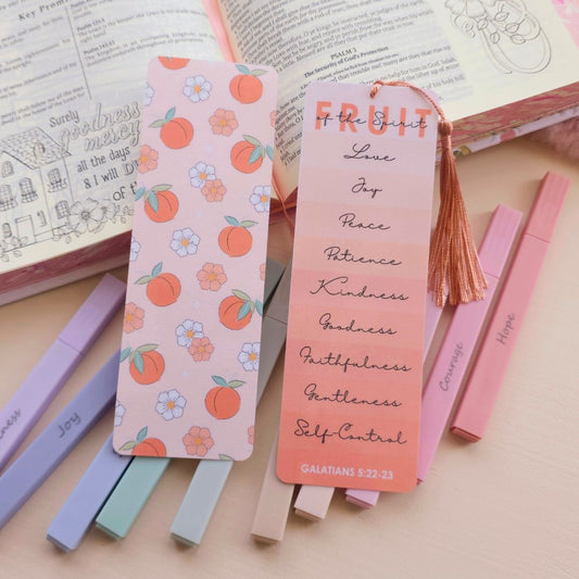 Fruit of the Spirit Bookmark - Peach