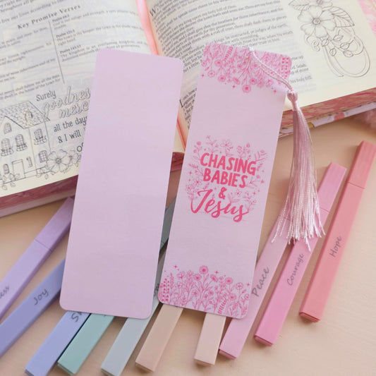 Chasing Babies Bookmark - Pink
