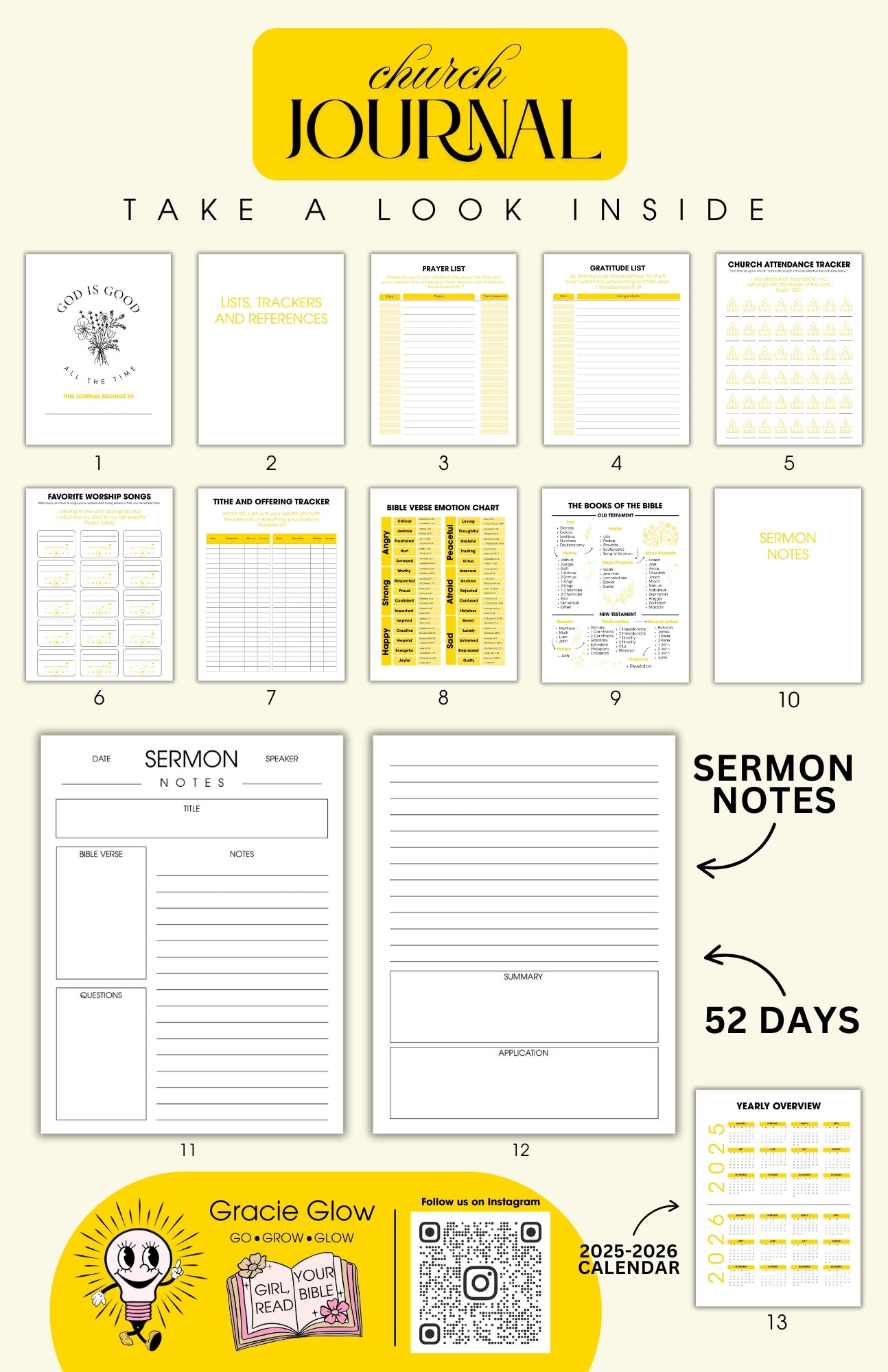 Church Journal - Black/Gold