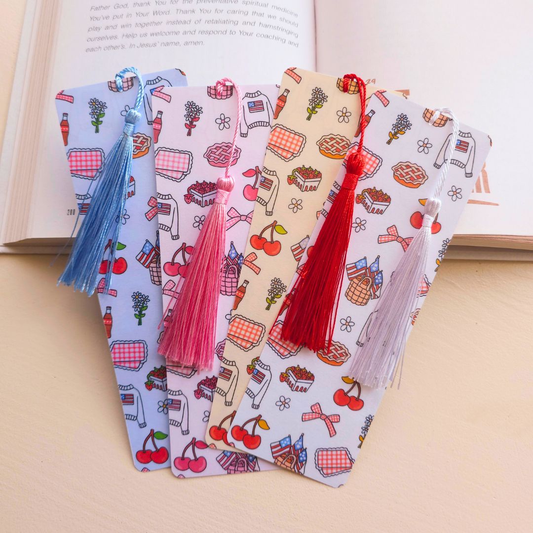 Vintage America Bookmark - White