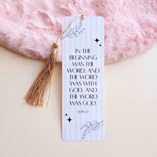 John 1 Bookmark - Tan