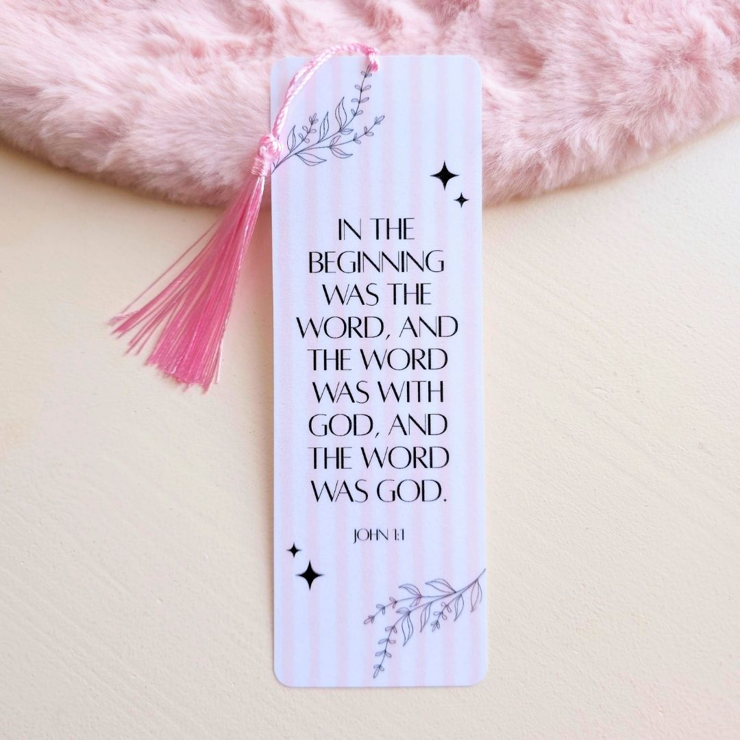 John 1 Bookmark - Pink