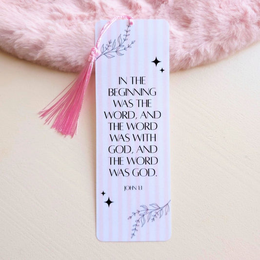 John 1 Bookmark - Pink