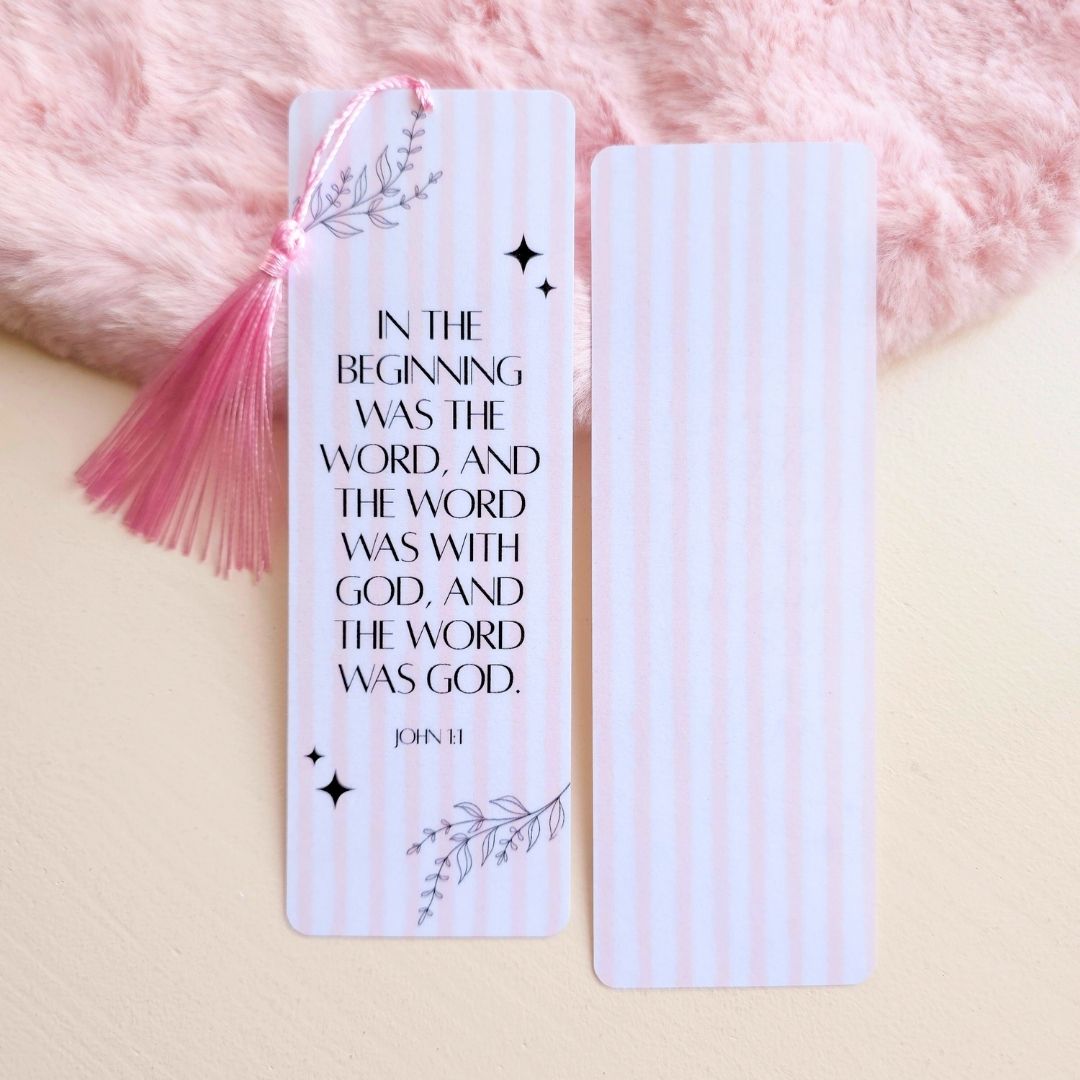 John 1 Bookmark - Pink
