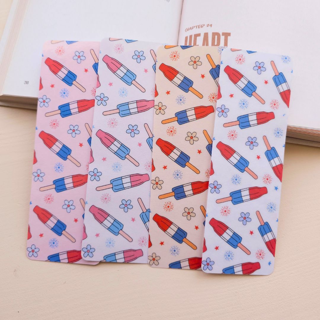 Popsicles Bookmark - White