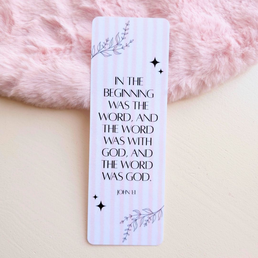 John 1 Bookmark - Pink