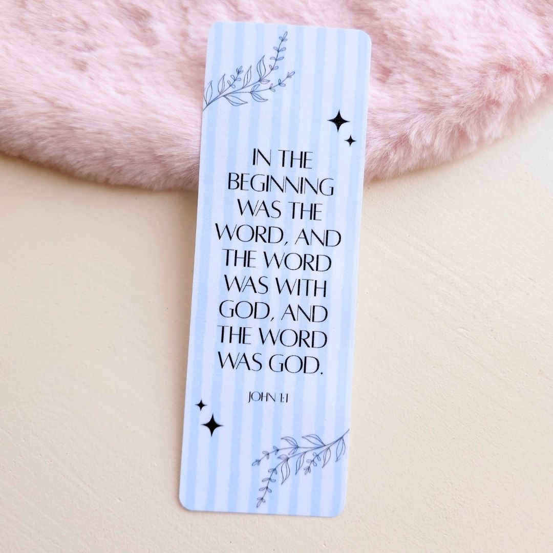 John 1 Bookmark - Blue