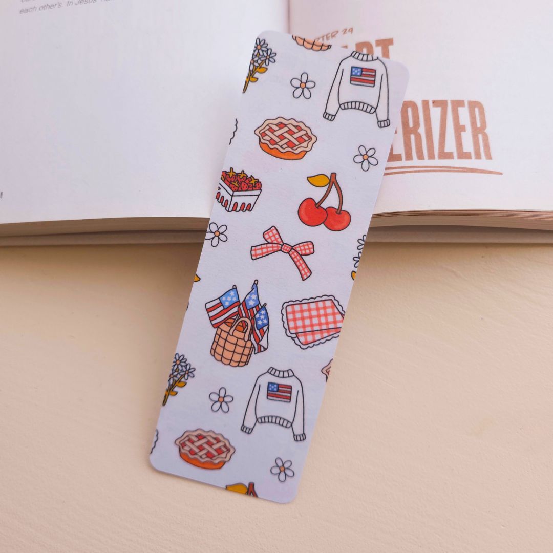 Vintage America Bookmark - White