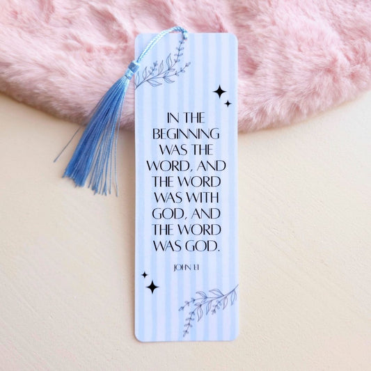 John 1 Bookmark - Blue