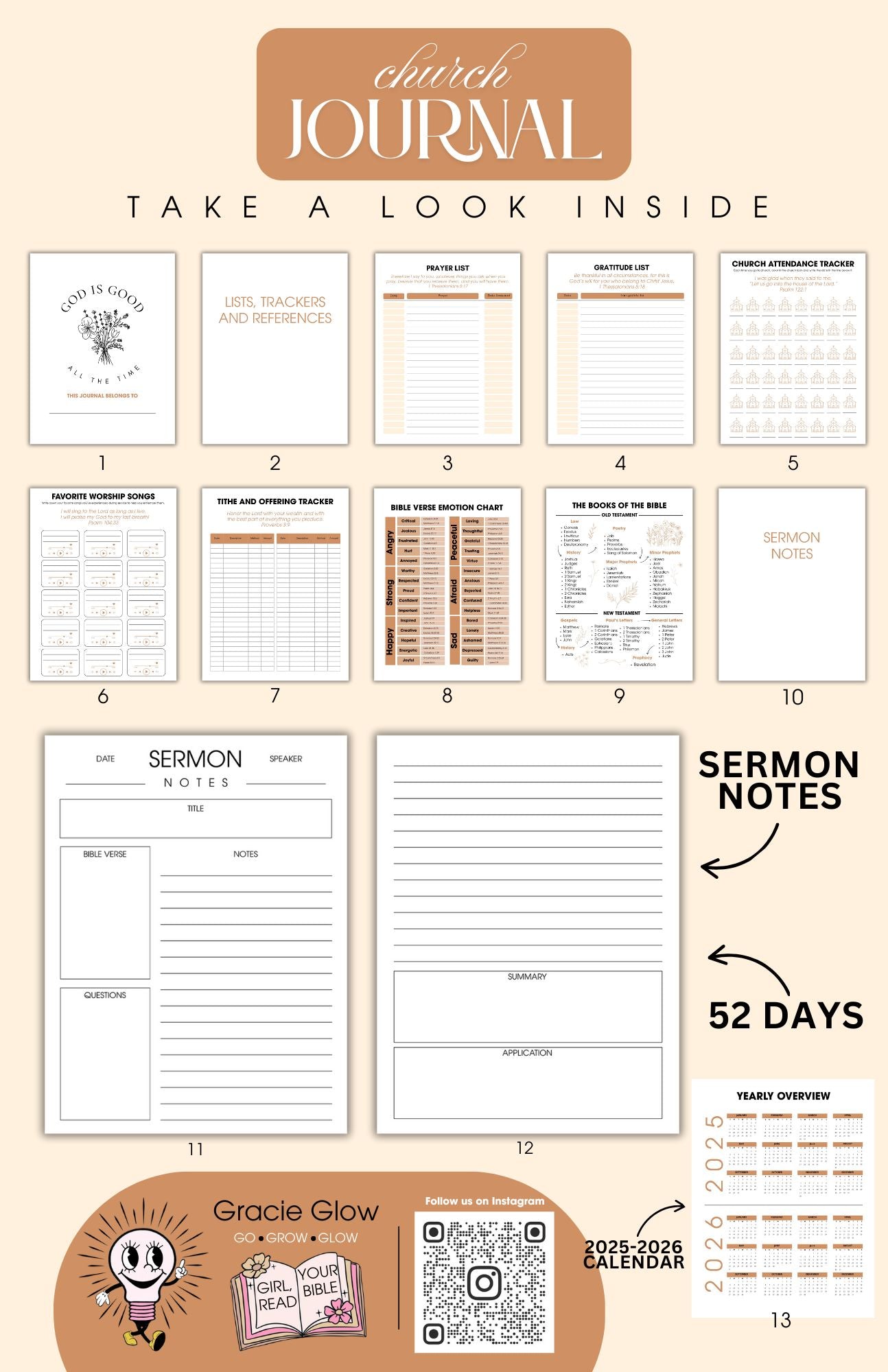 Church Journal - Tan/Copper